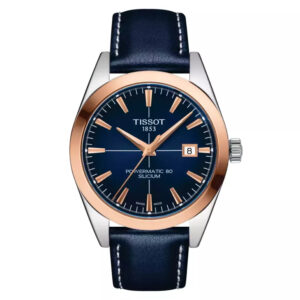 Tissot Gentleman Powermatic 80 Silicium Solid 18K Gold bezel T927.407.46.041.00